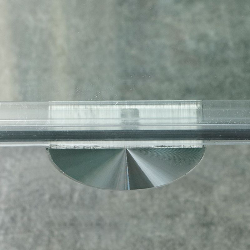 Moderno tavolo da tavolo da tavolo laterale in vetro quadrato in vetro per soggiorno