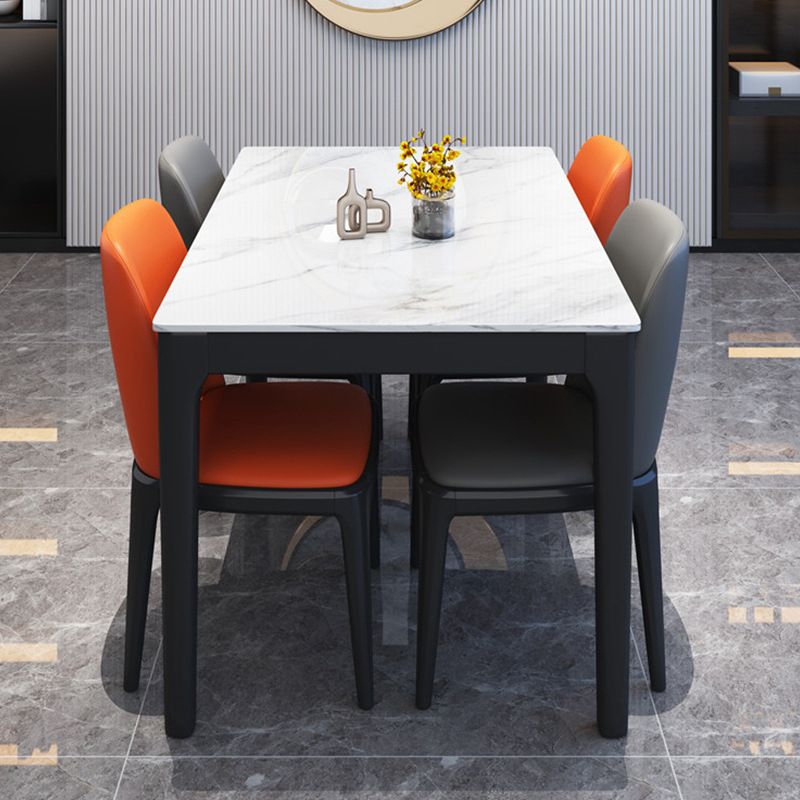 Modern Style Dining Room Dinner Table Stone 4 Legs Dining Table Clearhalo 'Dining Tables & Seating' 'Dining Tables' 'dining_table' 'furn' 'furn_dining_table' 'Furniture' 'Kitchen & Dining Furniture' 1200x1200_599330b0-f352-48ee-bb4c-163d38469cc2