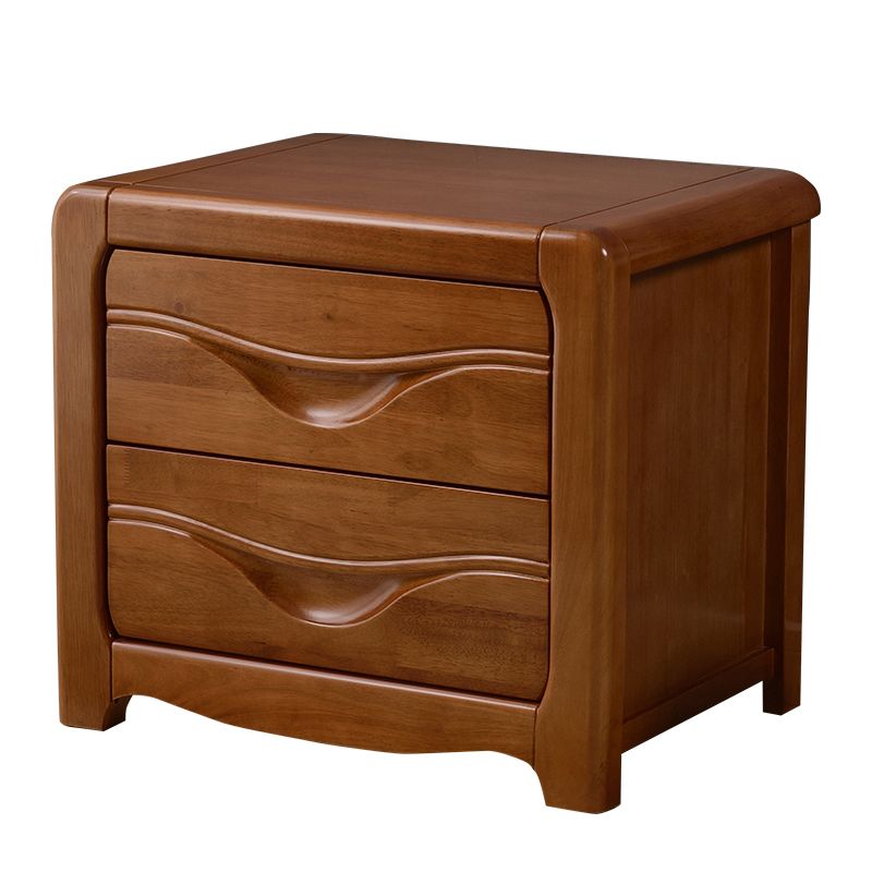2 Drawers Solid Wood Nightstand Contemporary Oak Night Table Clearhalo 'Bedroom Furniture' 'furn' 'furn_night_stand' 'Furniture' 'night_stand' 'Nightstands' 1200x1200_5994661f-10fc-4eb5-b250-ddde9b9dce41