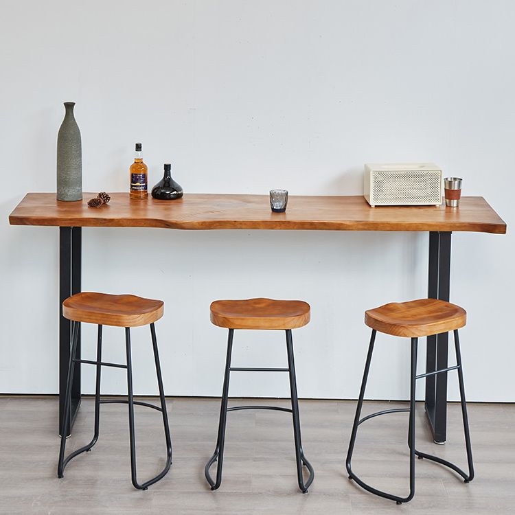Set di tavolo da barre per rettangolo di lusso 1/2/4/5 pezzi Pinino in legno con sgabelli