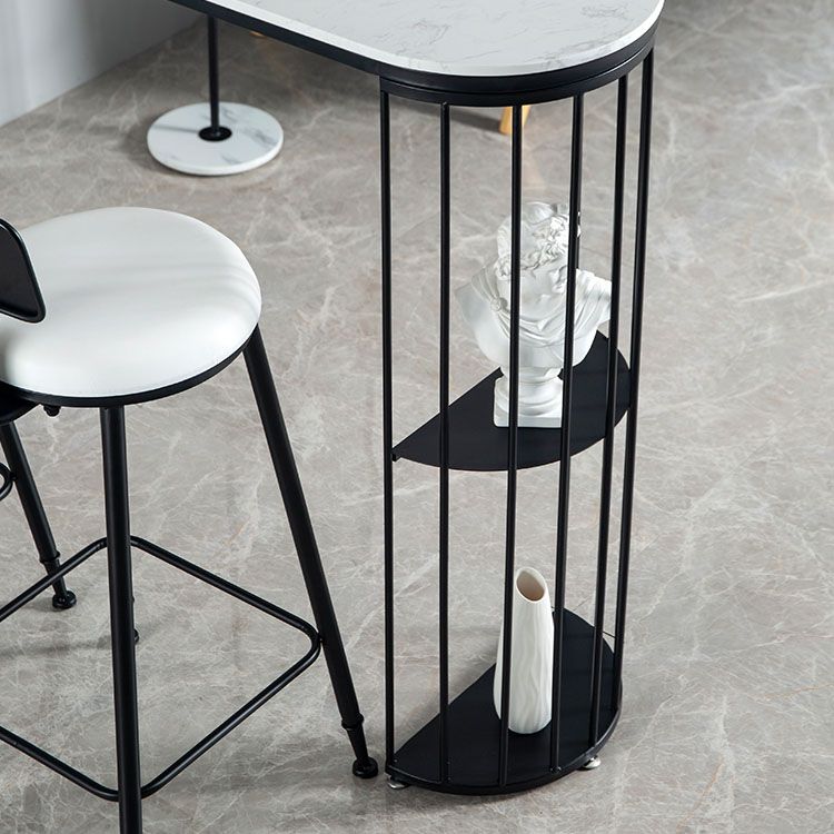 Glam Table and Stool Set Oval 1/2/3 Pieces Bar Pub Table Set Clearhalo 'Bar Furniture' 'furn' 'furn_home_bar_bar_sets' 'Furniture' 'Home Bars & Bar Sets' 'home_bar_bar_sets' 'Kitchen & Dining Furniture' 1200x1200_5994ee34-6cfc-433d-8239-a02682b761e2