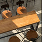 Pine Wood Top Bar Dining Table Industrial Rectangle Bar Dining Table with Trestle Base Clearhalo 'Bar Furniture' 'Bar Tables' 'bar_tables' 'furn' 'furn_bar_tables' 'Furniture' 'furniture_bar_tables' 'Kitchen & Dining Furniture' 1200x1200_5995f5f6-b873-441a-95d2-42e5c472a708