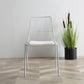 Contemporary Faux Leather Slat Back Side Chair in Matte Finish for Indoor