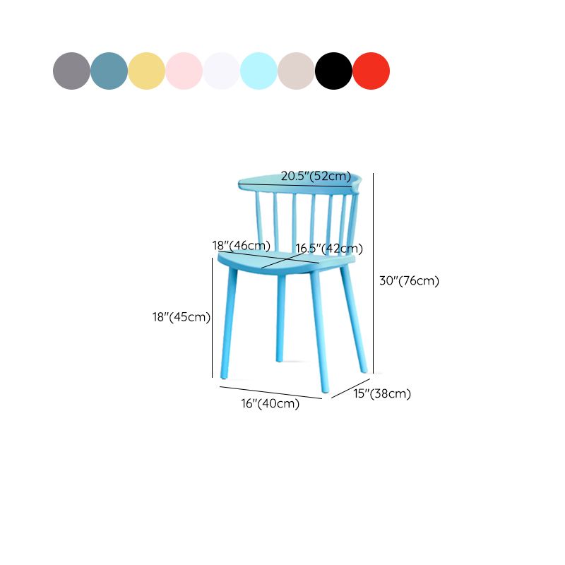 Contemporary Kitchen Dining Chair Plastic Slat Back Side Chair Clearhalo 'Dining Chairs' 'Dining Tables & Seating' 'dining_chair' 'furn' 'furn_dining_chair' 'Furniture' 'Kitchen & Dining Furniture' 1200x1200_59976e7e-764e-45f9-990d-476011d957f5