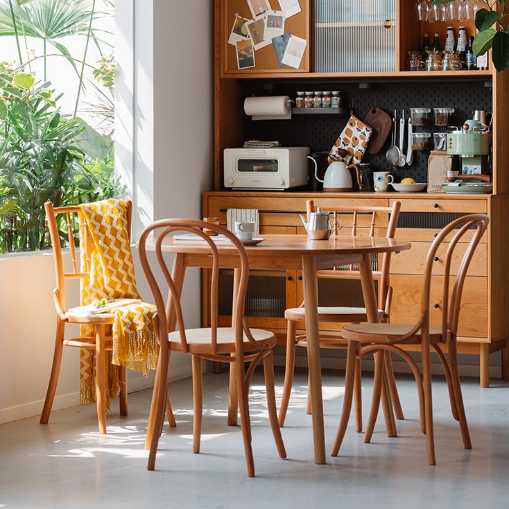 Modern Solid Wood Dining Table Round Standard Dining Table for Kitchen Clearhalo ' dining_table' 'Dining Tables & Seating' 'Dining Tables' 'furn' 'furn_dining_table' 'Furniture' 'furniture_dining_table' 'Kitchen & Dining Furniture' 'kitchen&dining_furn' 'kitchen' 'kitchen_dining_table' 1200x1200_5997738a-d23a-4094-948c-6c4095e284b0