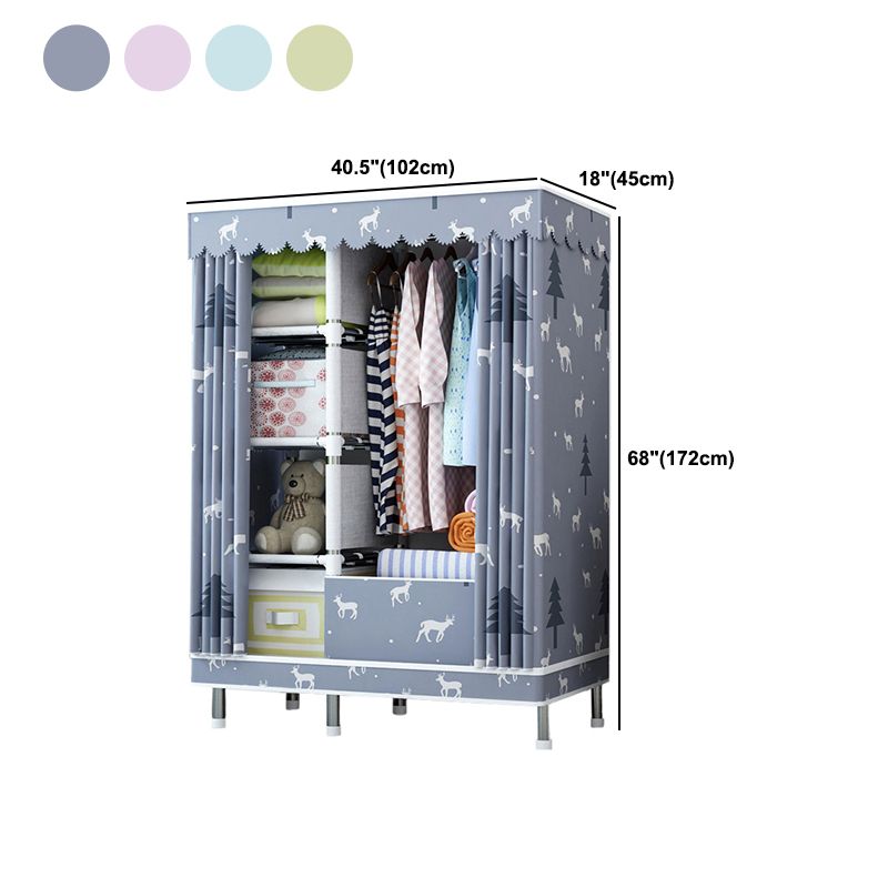 Guardaroba per la casa contemporanea armadio in acciaio in acciaio con scaffali