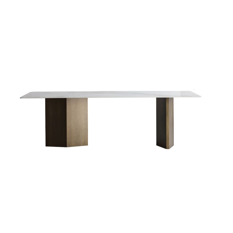 Metal Traditional Luxury Rectangle Table White Sintered Stone Table Clearhalo ' dining_table' 'Dining Tables & Seating' 'Dining Tables' 'furn' 'furn_dining_table' 'Furniture' 'furniture_dining_table' 'Kitchen & Dining Furniture' 'kitchen&dining_furn' 'kitchen' 'kitchen_dining_table' 1200x1200_5999c744-c3f0-4100-b32d-750f6b9a14d7