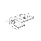 Scandinavian Faux Leather Light-grey Sectional for Apartment Clearhalo 'furn' 'furn_sectionals' 'Furniture' 'furniture_sectionals' 'kitchen' 'kitchen_sectionals' 'Living Room Furniture' 'Sectionals' 1200x1200_599a05a2-112c-4403-bf84-45a76fb5ab7c