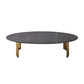 Glam Oval Stone Top Coffee Table with Steel Base Cocktail Table Clearhalo 'Coffee & Accent Tables' 'Coffee Tables' 'coffee_tables' 'furn' 'furn_coffee_tables' 'Furniture' 'Living Room Furniture' 1200x1200_599ca845-3c03-4412-b989-75dca09ce2a0