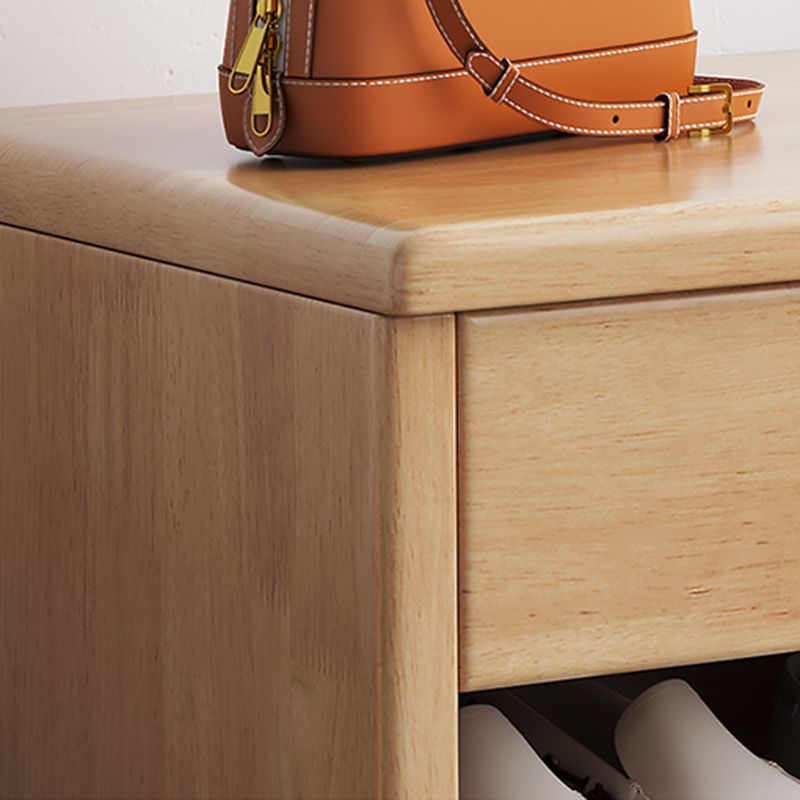 Modern Rubber Wood Bench Rectangle Storage Accent Bench with Drawers Clearhalo 'Benches' 'Chairs & Seating' 'furn' 'furn_benches' 'Furniture' 'Living Room Furniture' 1200x1200_599cbefa-dcea-48cf-a439-7423ba47b45c