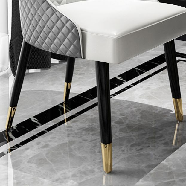 Scandinavian Style Metal Chair Dining Room Solid Back Side Chairs (Set of 2) Clearhalo ' kitchen&dining_furn' 'Dining Chairs' 'Dining Tables & Seating' 'dining_chair' 'furn' 'furn_dining_chair' 'Furniture' 'furniture_dining_chair' 'Kitchen & Dining Furniture' 'kitchen' 1200x1200_599f2f2b-63ff-4bcf-85b7-e4992d4a7270