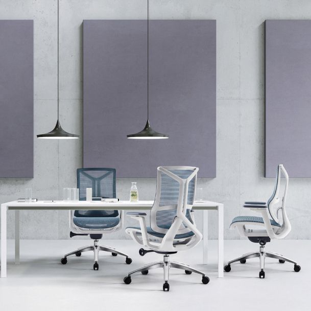 Chaise de bureau moderne sans chaise de bureau ergonomique pénible avec roues