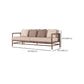 Tropical Loose Back Seating Square Arm Sofa in Brown and Beige