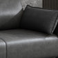 Modernes 2-Sitz-Sofa Kunstledertuxedo-Armsofa mit 2 Kissen