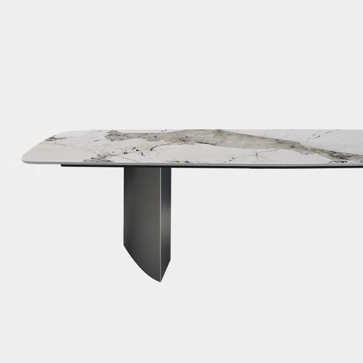 Metal Traditional Luxury Rectangle Table Sintered Stone Indoor Table for Kitchen Clearhalo ' dining_table' 'Dining Tables & Seating' 'Dining Tables' 'furn' 'furn_dining_table' 'Furniture' 'furniture_dining_table' 'Kitchen & Dining Furniture' 'kitchen&dining_furn' 'kitchen' 'kitchen_dining_table' 1200x1200_59a504fb-5267-4bb6-bb13-6500292f1795