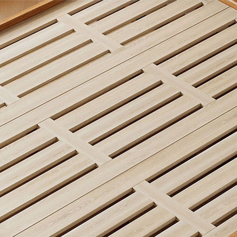 Modern Upholstered Headboard Bed Solid Wood Standard Bed Camelback