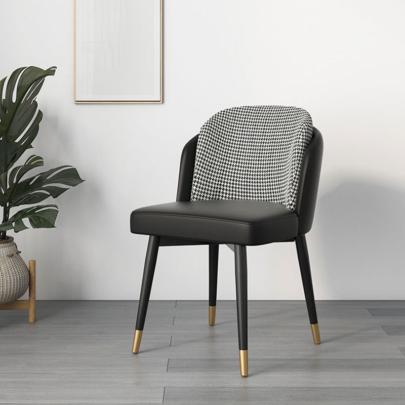 Glam Metal Dining Room Chair Upholstered Fabric Dining Side Chair for Restaurant Use Clearhalo ' kitchen&dining_furn' 'Dining Chairs' 'Dining Tables & Seating' 'dining_chair' 'furn' 'furn_dining_chair' 'Furniture' 'furniture_dining_chair' 'Kitchen & Dining Furniture' 'kitchen' 1200x1200_59a6ad93-2e74-412b-b1e5-c3bd85f086cc