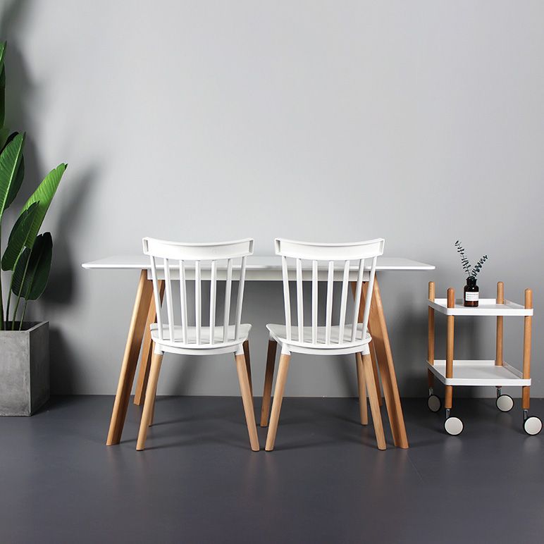 Contemporary Style Dining Room Chair Slat Back Stackable Side Chair for Kitchen Clearhalo ' kitchen&dining_furn' 'Dining Chairs' 'Dining Tables & Seating' 'dining_chair' 'furn' 'furn_dining_chair' 'Furniture' 'furniture_dining_chair' 'Kitchen & Dining Furniture' 'kitchen' 1200x1200_59a925f9-85e3-4129-9147-2bdadb92ea7f