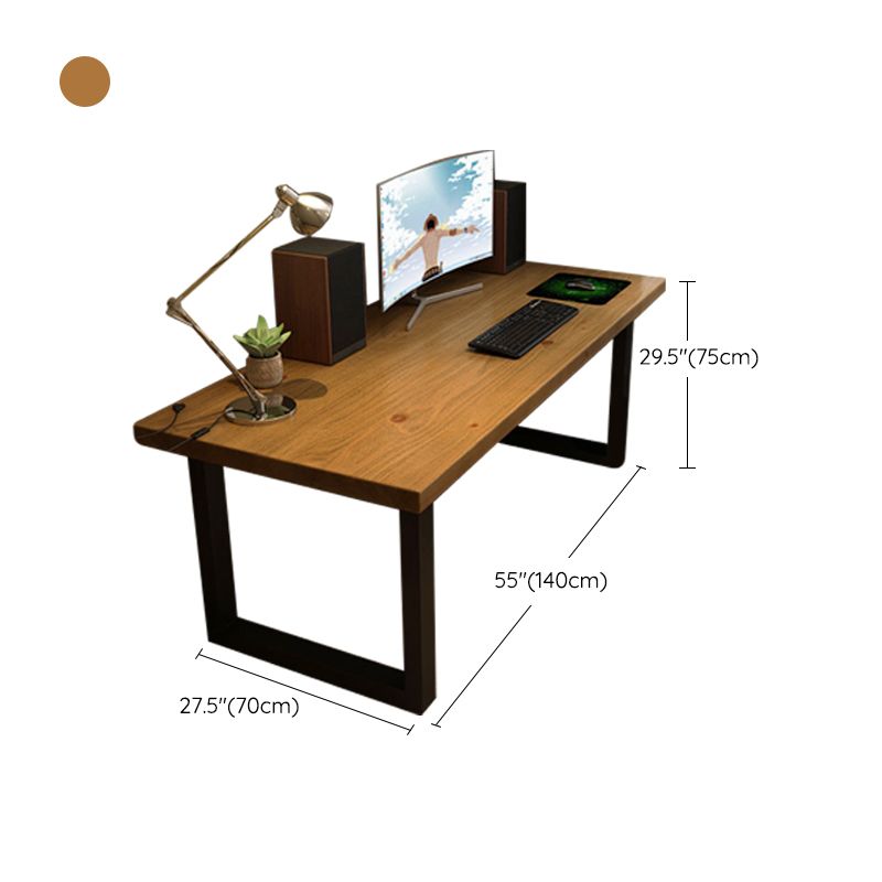 Solid Wood Rectangular Computer Desk Sled Base 29.53