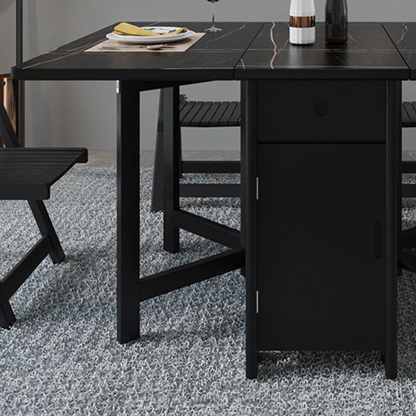 Table à manger de base à la base de rectangle de style contemporain (seule table)