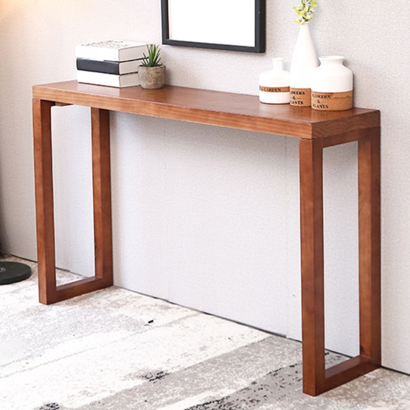 Mesa de consola de sofá de pino contemporáneo con estante rectangular para Hall