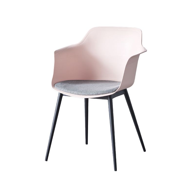 Plastic Modern Indoor-Outdoor Chair Dining Room Solid Back Upholstered Arm Chair Clearhalo ' kitchen&dining_furn' 'Dining Chairs' 'Dining Tables & Seating' 'dining_chair' 'Furniture' 'furniture_dining_chair' 'Kitchen & Dining Furniture' 'kitchen' 1200x1200_59b00d57-7d91-49a6-ae57-6c48dbfcc550