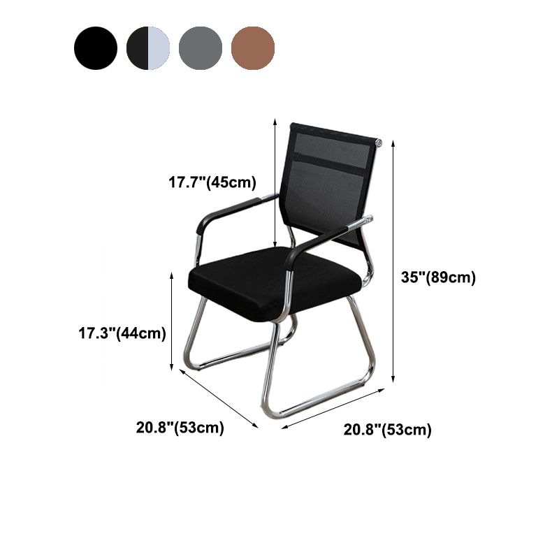 Sedia a back office a medio sedia da scrivania fissa fissa con base a slitta