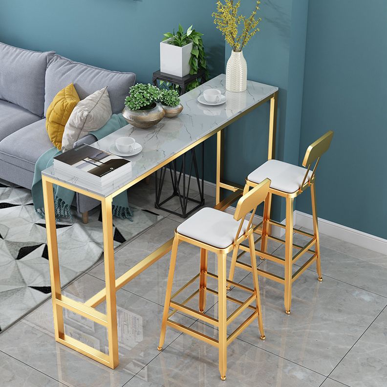 1/2/3/4 Pieces Modern Rectangular Pub Table Set Sintered Stone Top Bistro Table Set Clearhalo 'Bar Furniture' 'furn' 'furn_home_bar_bar_sets' 'Furniture' 'Home Bars & Bar Sets' 'home_bar_bar_sets' 'Kitchen & Dining Furniture' 1200x1200_59b0d5d2-f542-405c-ab61-cfa3a34392a7