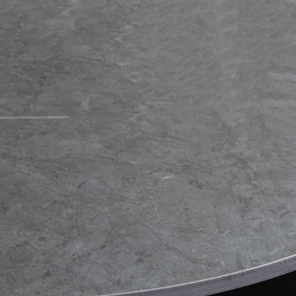 1/3 piezas de mesa de barra de hierro industrial Juego de bistro redondo con tapa de piedra gris