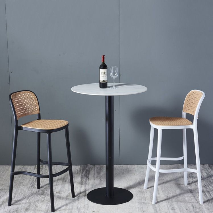 Nordic Style Bar-stool Square Counter Bar Stool with Plastic Legs for Kitchen Clearhalo 'Bar Furniture' 'Bar Stools' 'bar_stools' 'furn' 'furn_bar_stools' 'Furniture' 'furniture_bar_stools' 'Kitchen & Dining Furniture' 1200x1200_59b16add-700c-4d19-ab3a-ce7c2216d771