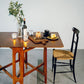 Eettafel met neerklapbaar blad Massief houten eettafel voor eetkamer