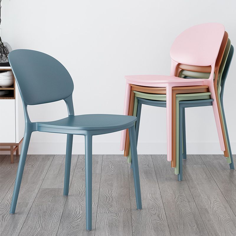 Contemporary Style Plastic Dining Chairs Open Back Dining Stackable Chair for Kitchen Clearhalo ' kitchen&dining_furn' 'Dining Chairs' 'Dining Tables & Seating' 'dining_chair' 'furn' 'furn_dining_chair' 'Furniture' 'furniture_dining_chair' 'Kitchen & Dining Furniture' 'kitchen' 1200x1200_59b25b63-cd5b-4864-b4f4-1500eb3903b9