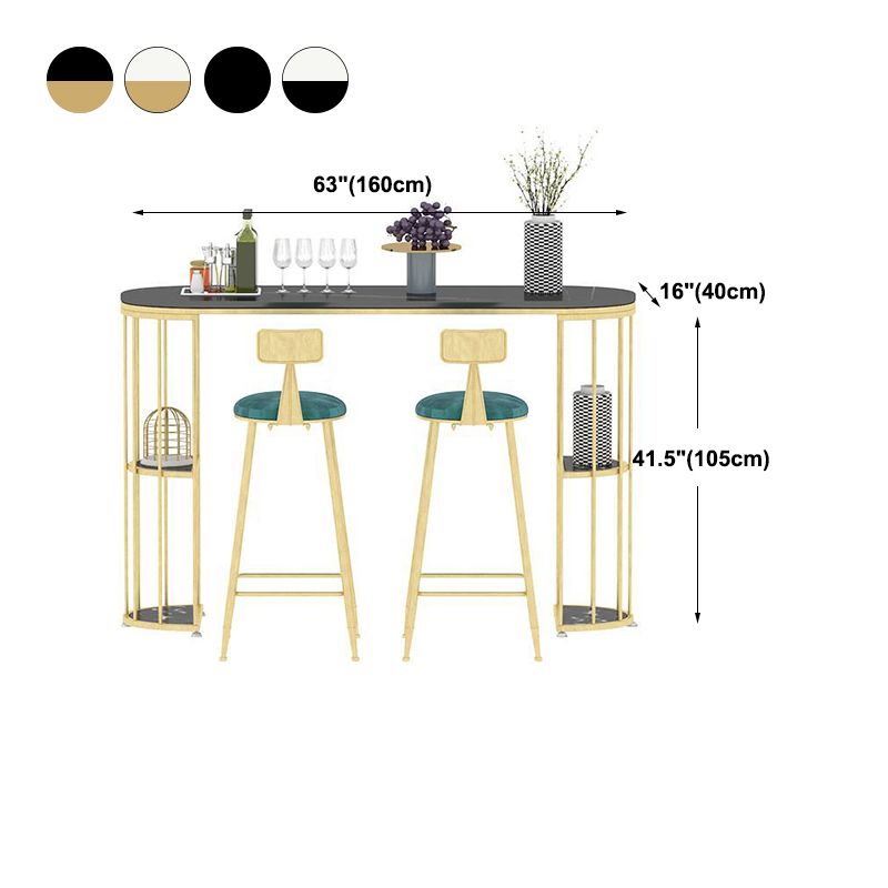 Nordic Style Bar Table 42-inch Height Metal Base Bistro Table for Living Room Clearhalo 'Bar Furniture' 'Bar Tables' 'bar_tables' 'Furniture' 'furniture_bar_tables' 'Kitchen & Dining Furniture' 1200x1200_59b330f2-7648-4220-a736-37ed375a328e