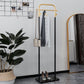 Modern Entry Hall Tree Metal 4 Hooks No Distressed Free Standing Coat Rack