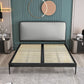 Contemporary Rectangular Headboard Standard Bed with Metal Legs