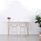 Rechteckiger Bartisch im Glam-Stil, Bartisch aus Holz mit 4 Beinen