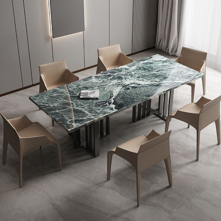 Contemporary 1/2/4/5/7 Pieces Dining Set Metal Dining Table Set Clearhalo 'Dining Room Sets' 'Dining Tables & Seating' 'dining_room_set' 'furn' 'furn_dining_room_set' 'Furniture' 'furniture_dining_room_set' 'Kitchen & Dining Furniture' 1200x1200_59b6d5a7-6160-4cde-a462-b72254fd447e