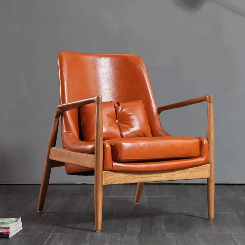 STYLE nordique 28,74 "largeur d'oreiller de large Sponge Wood Frame Arm Chaise