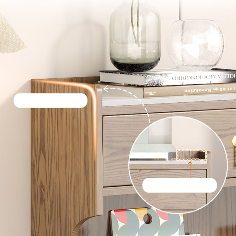 Armadio contemporaneo porte di vetro in legno con cassetto con cassetti