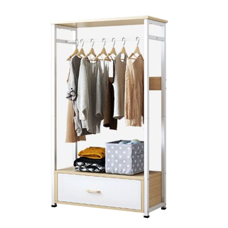 White Wooden Coat Rack Modern Style Minimalist Home Floor Coat Rack ...