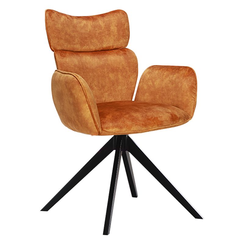 Contemporary Design Faux Leather Dining Chairs Solid Back Arm Side Chairs for Home Clearhalo ' kitchen&dining_furn' 'Dining Chairs' 'Dining Tables & Seating' 'dining_chair' 'furn' 'furn_dining_chair' 'Furniture' 'furniture_dining_chair' 'Kitchen & Dining Furniture' 'kitchen' 1200x1200_59b8ef9f-e424-4701-b98e-534dbd23cd36