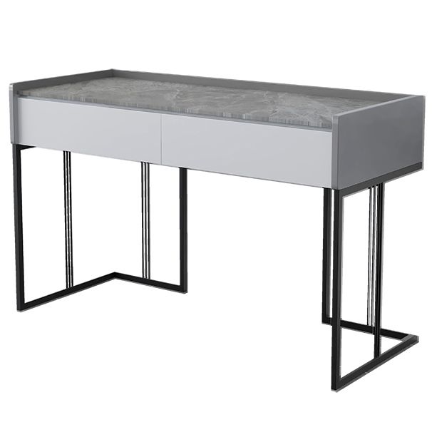 Scrivania rettangolare per la scrittura di home office moderna scrivania in pietra in pietra