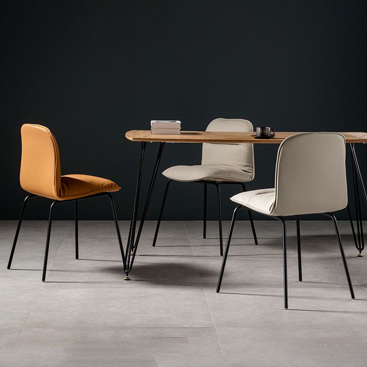 Modern Style Kitchen Chair Dining Armless Chairs with Metal Legs Clearhalo ' kitchen&dining_furn' 'Dining Chairs' 'Dining Tables & Seating' 'dining_chair' 'furn' 'furn_dining_chair' 'Furniture' 'furniture_dining_chair' 'Kitchen & Dining Furniture' 'kitchen' 1200x1200_59b9d405-dde9-43c4-92f3-e8406137ecf1