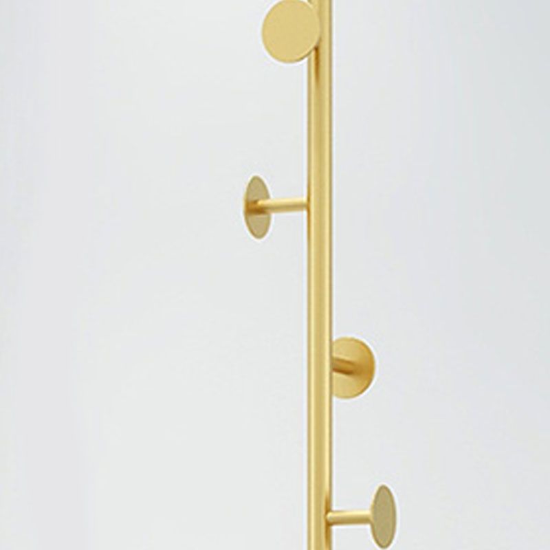 Moderno Entry Hall Tree Metal Free Standing 7 Ganchs Rack