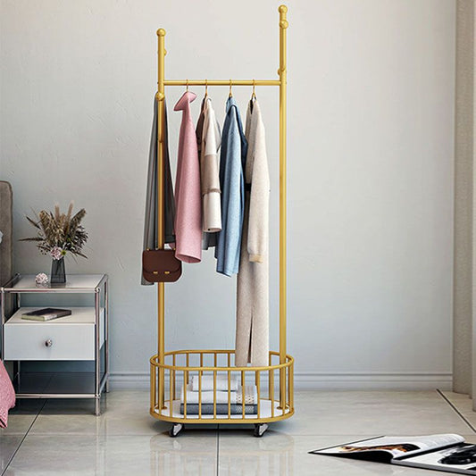 Glam Metallic Coat Hanger Pure Color Hooks Design Free Standing Coat Rack Clearhalo 'Entry & Mudroom Furniture' 'furn' 'furn_hall_tree_coat_racks' 'Furniture' 'Hall Trees & Coat Racks' 'hall_tree_coat_racks' 1200x1200_59bb1a2e-edb6-4a73-94bd-70a6f7043a64