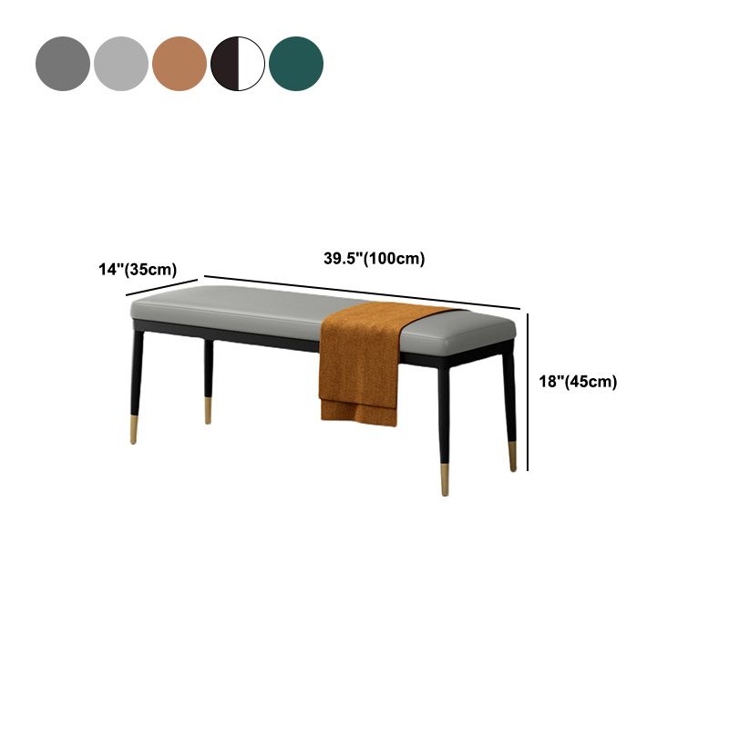 13.8 Inch Wide Modern Seating Bench Rectangle Bench with Legs Clearhalo 'Benches' 'Chairs & Seating' 'furn' 'furn_benches' 'Furniture' 'Living Room Furniture' 1200x1200_59bbb264-98c3-4458-8235-7d15cb6ccd04