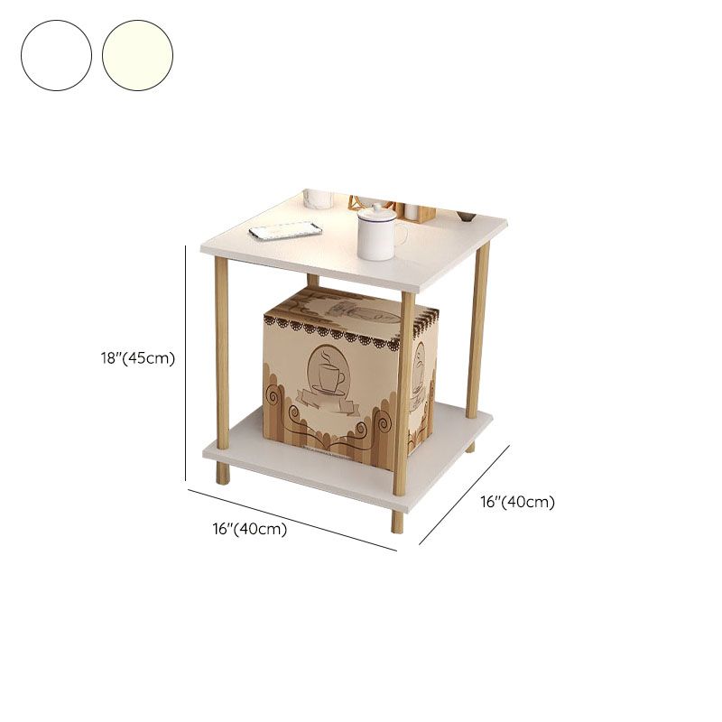 Modern houten bed nachtkastje open opberg nachttafel voor slaapkamer