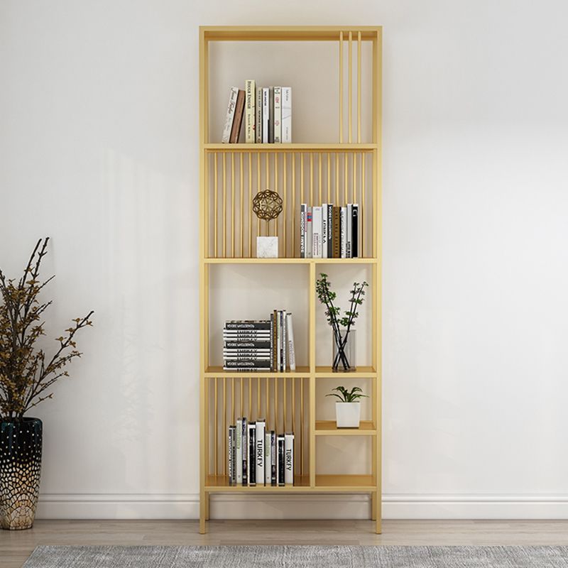Metal Open Back Bookshelf Industrial Vertical Bookcase for Living Room Clearhalo 'Bookcases' 'furn' 'furn_bookcases' 'Furniture' 'furniture_bookcases' 'Office Furniture' 1200x1200_59bdd555-5d4e-4dd5-b4e9-bd09f7bb7ab2