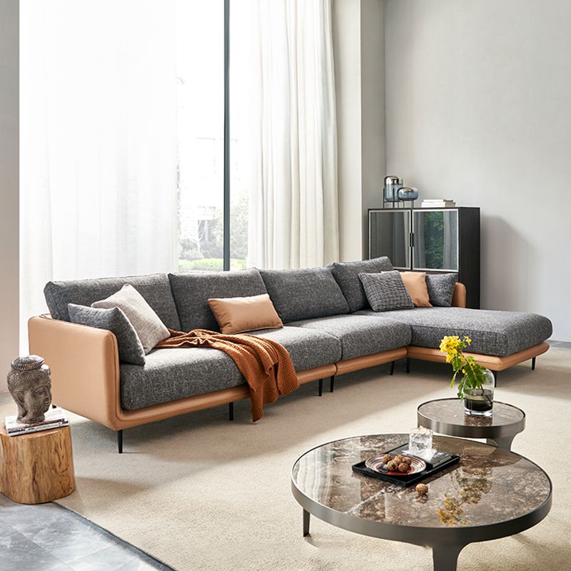Contemporary Tuxedo Arm Sofa with Pillows 35.43" for Living Room Clearhalo 'furn' 'furn_sofas' 'Furniture' 'Living Room Furniture' 'Sofa' 'sofas' 1200x1200_59befe69-2867-44ff-9407-f28b2cfdff3e