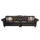 Traditional Living Room Brown Sofa 4-seat Genuine Leather Seating